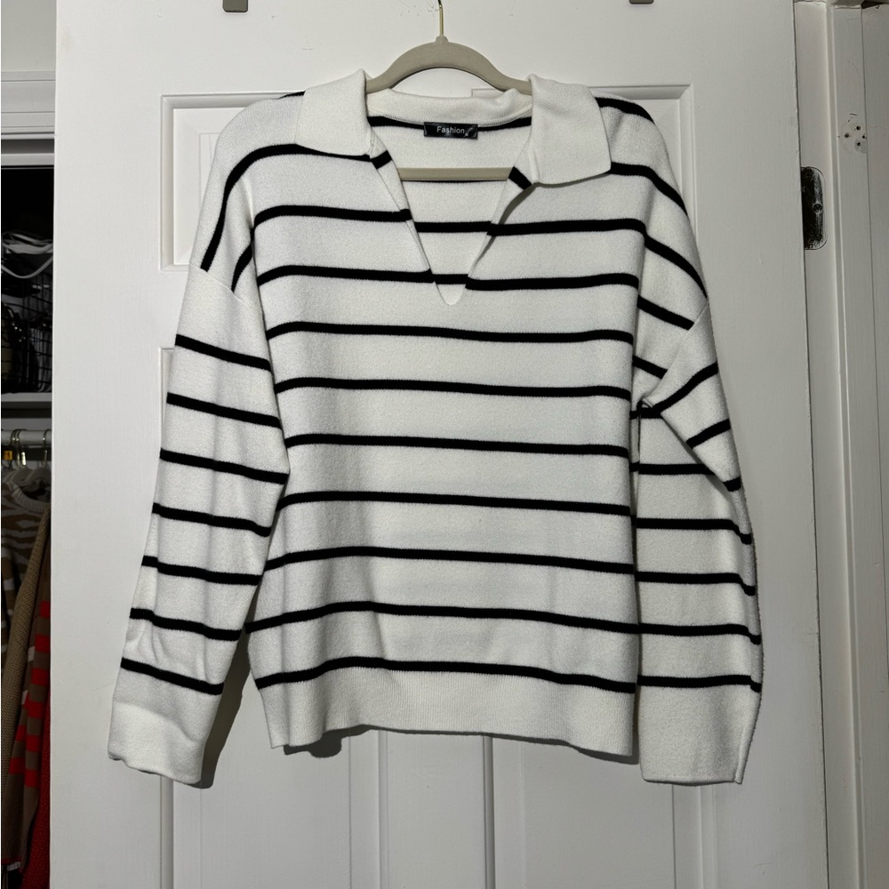 Black and White Stripped Sweater